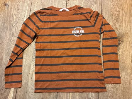 Langarmshirt Kinder Grösse 134/140 braun gestreift H&M