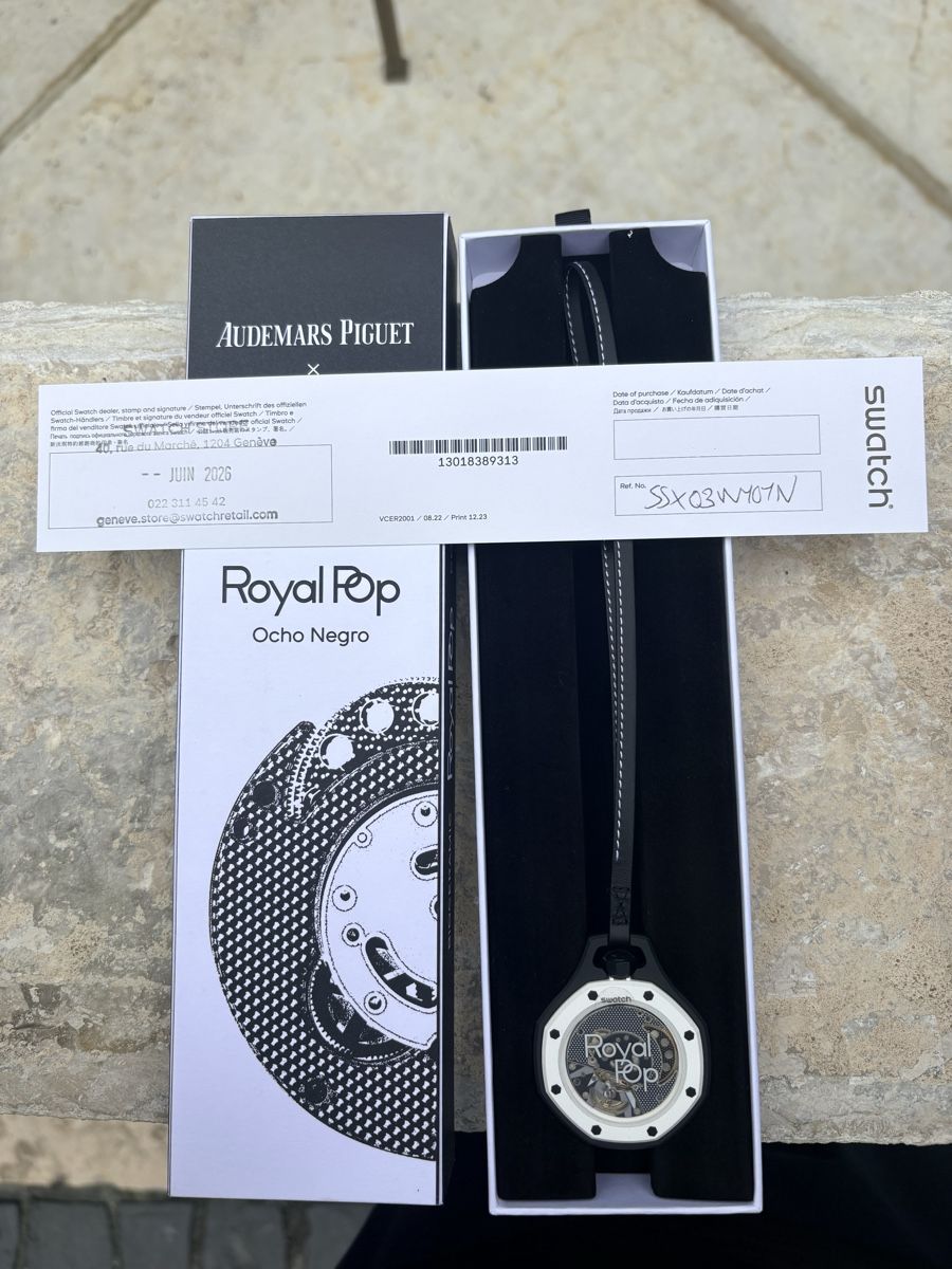 Swatch Orologi: Swatch x AP - Ocho Negro - Royal Pop – Nuovo e nell'imballaggio originale da Carouge GE venduto da mvi_8xfx 1