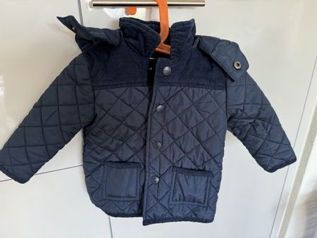 Dunkelblaue Babysteppjacke ZY, Gr. 68, NEU!