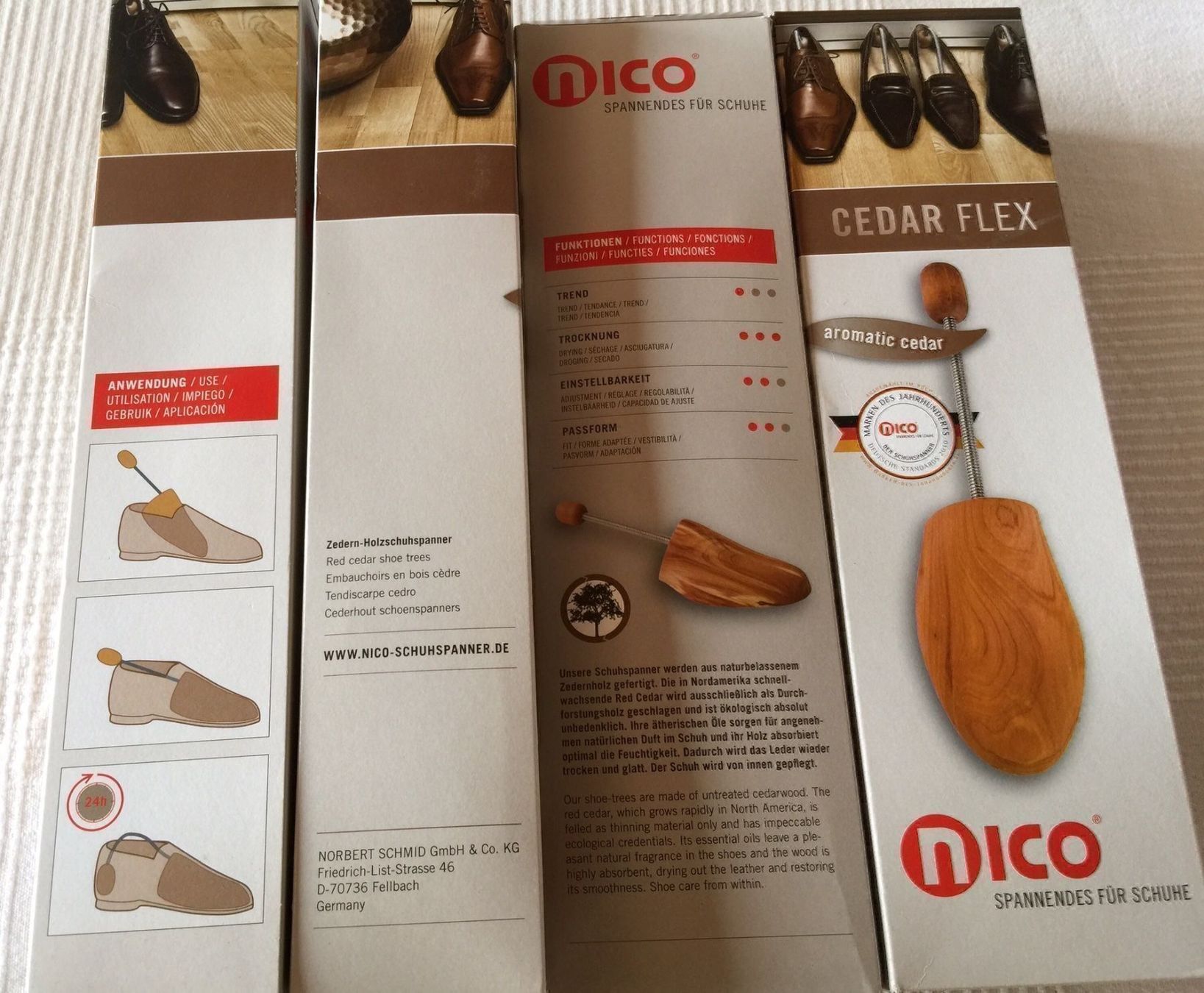 Articoli in legno: 4 Paar Zedern Holzschuhspanner Nico 42-43 – Nuovo (secondo la descrizione) da Schwändi b. Schwanden venduto da Akuritas907