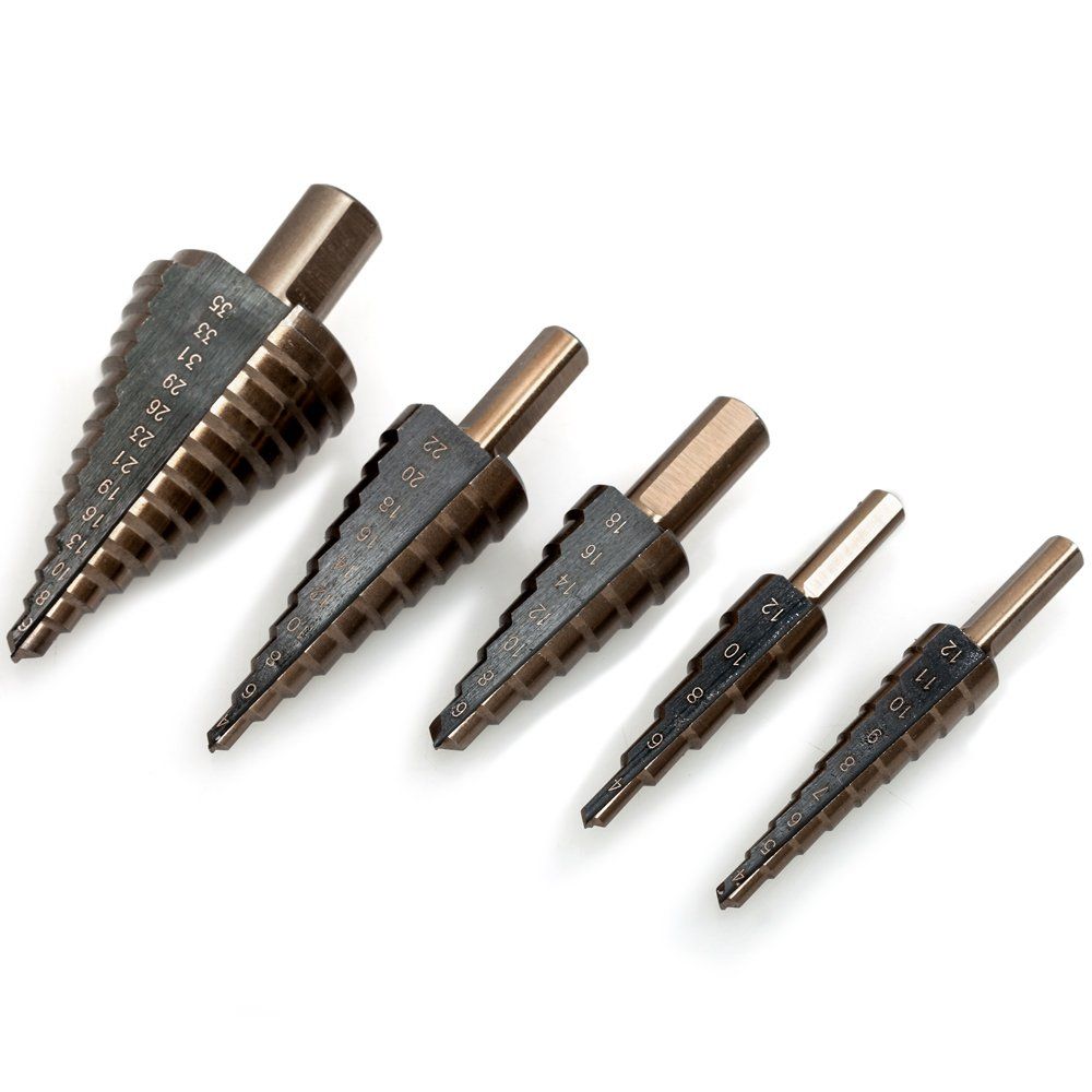 Tutti gli attrezzi: ✅ NEU 5tlg Stufenbohrer Set HSS Kegelbohrer – Nuovo e nell'imballaggio originale da Wittenbach venduto da ChinaSeidenstrasse 1