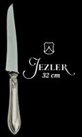 Rubans Feuille 32 cm Jezler 800Silb couteau à pain vintage 