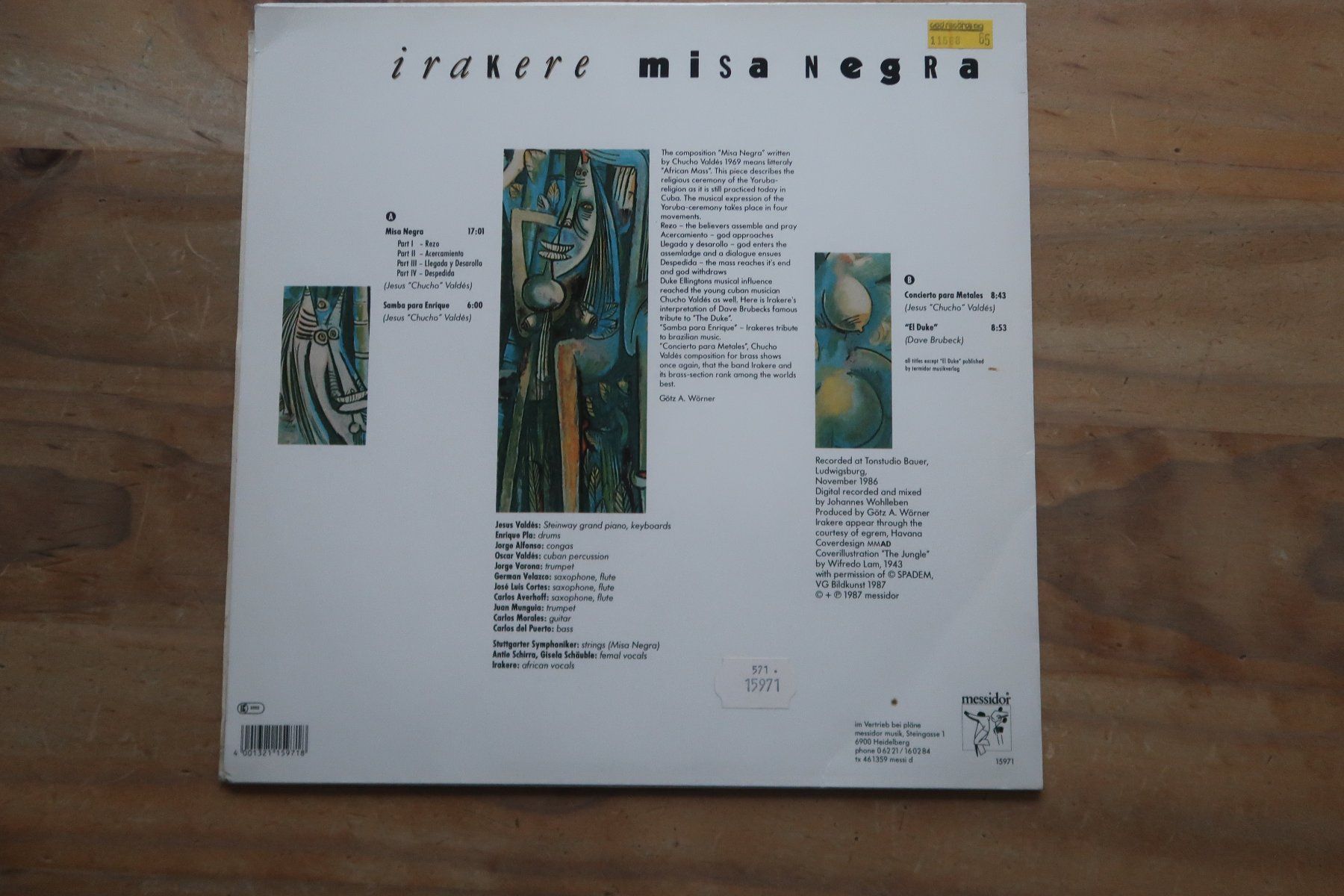 Schallplatten: IRAKERE - MISA NEGRA - VINYL LP – Gebraucht aus Basel von Patiscat 1