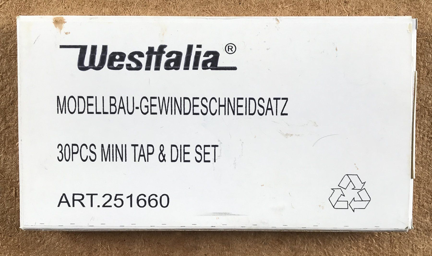 Kit di modellismo & Modellini statici: MODELLBAU -GEWINDESCHNEIDESATZ WESTFALIA ORGINALVERPACKT – Nuovo e nell'imballaggio originale da Ostermundigen venduto da wini63