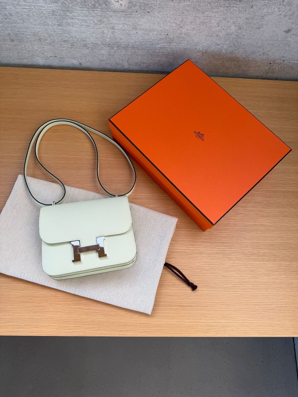 Hermès Borse da donna: Hermès Constance Mini - Epsom - Vert Fizz (0S) – Usato da St-George venduto da alaixee 1