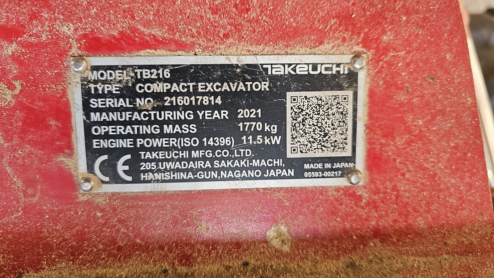 Takeuchi Bagger: Takeuchi TB216 Bagger – Gebraucht aus Lengwil von x-rent 7