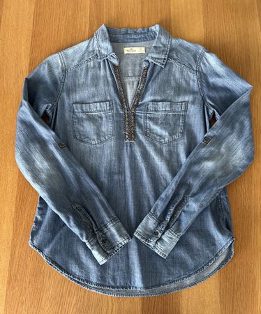 Hollister Damen Jeansbluse Gr. XS
