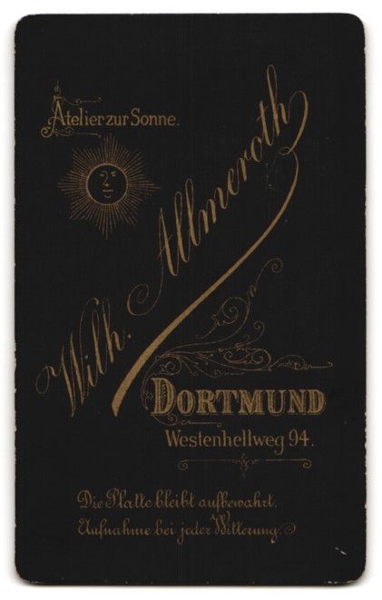 Fotografie & Manifesti: Fotografie Wilh. Allmeroth, Dortmund, We – Usato da Berlin venduto da bartko-reher 1