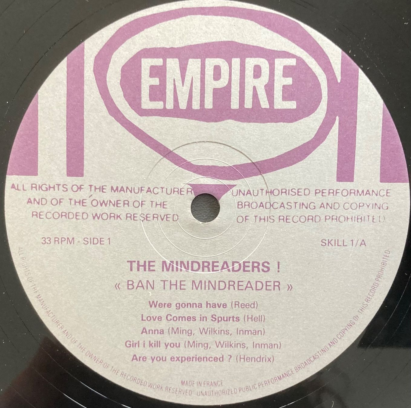 Dischi in vinile: THE MINDREADERS - BAN THE MINDREADERS – Usato da Poliez-Pittet venduto da Newtown-Records 2