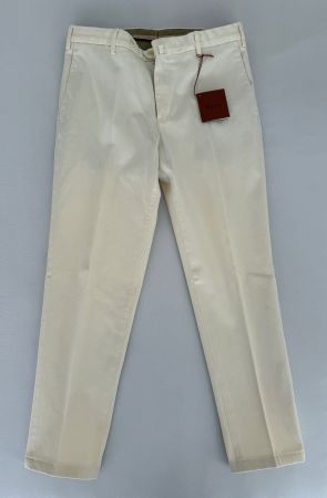 Loro Piana Pantaflat Slim Sport Cotton in Optical White