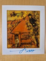 Marc Chagall, Original Autogramm auf Foto in Farbe