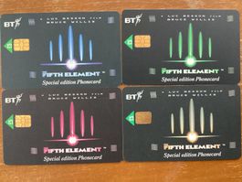 4 Telefonkarten British Telecom. The fifth Element