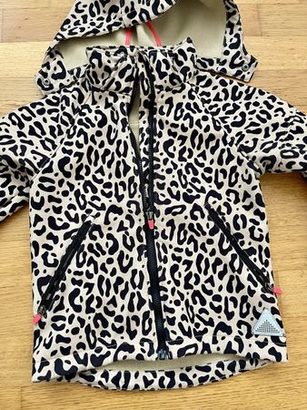 Kinder Softshell Jacke Gr. 116 Leopardenmuster Frühlingsjack