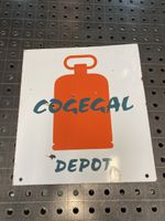 Emaille Schild „COGEGAL Depot“ doppelseitig Emailschild