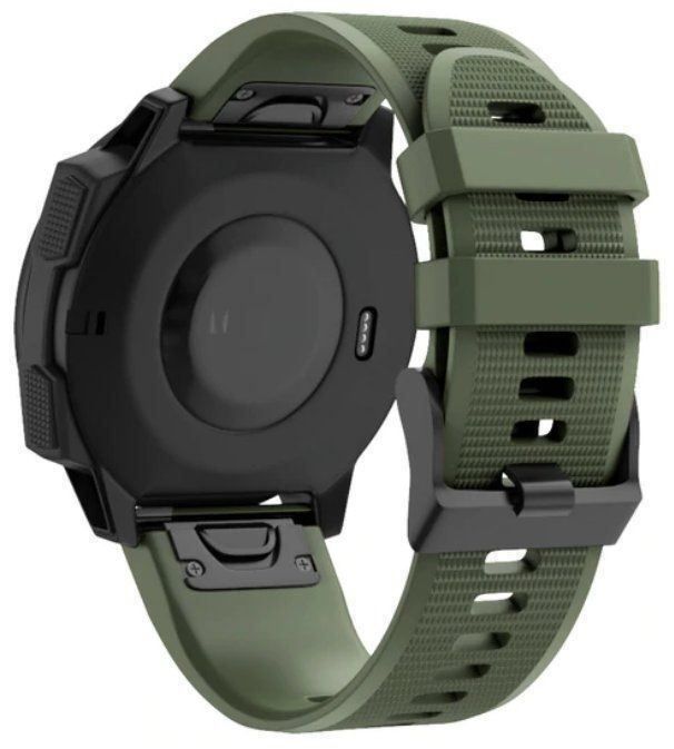 NEYENS Armband Für Garmin Fenix 7S / 6S / 5S – Roségoldene Schnalle, Graues Silikonband