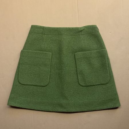 COS Grüner Rock mit Taschen aus 100 % Wolle