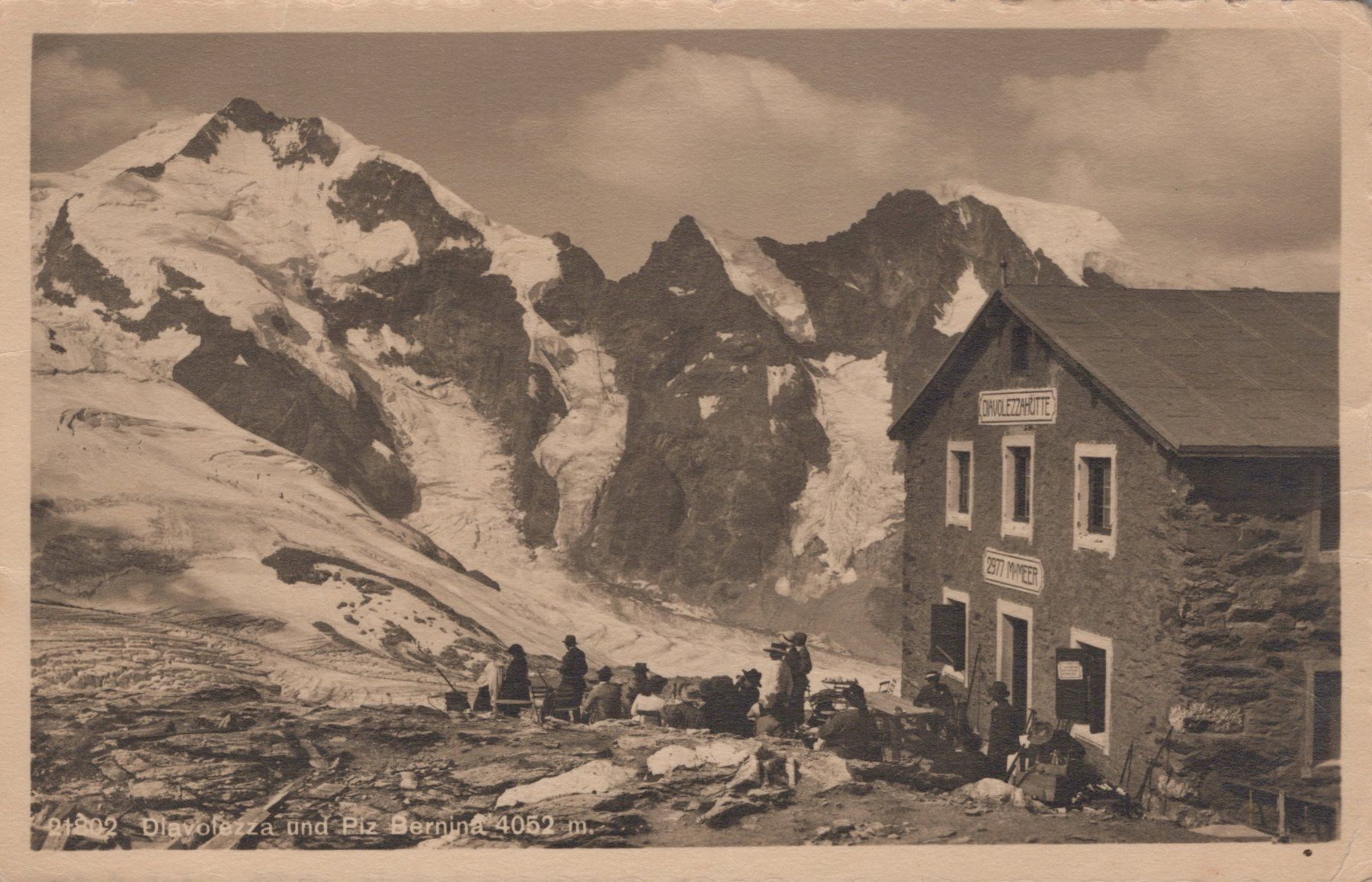 Cartoline postali: 0102 - Postkarte / Ansichtskarte - Diavolezza & Piz Bernina – Usato da Reinach BL venduto da Boston-Verkauf