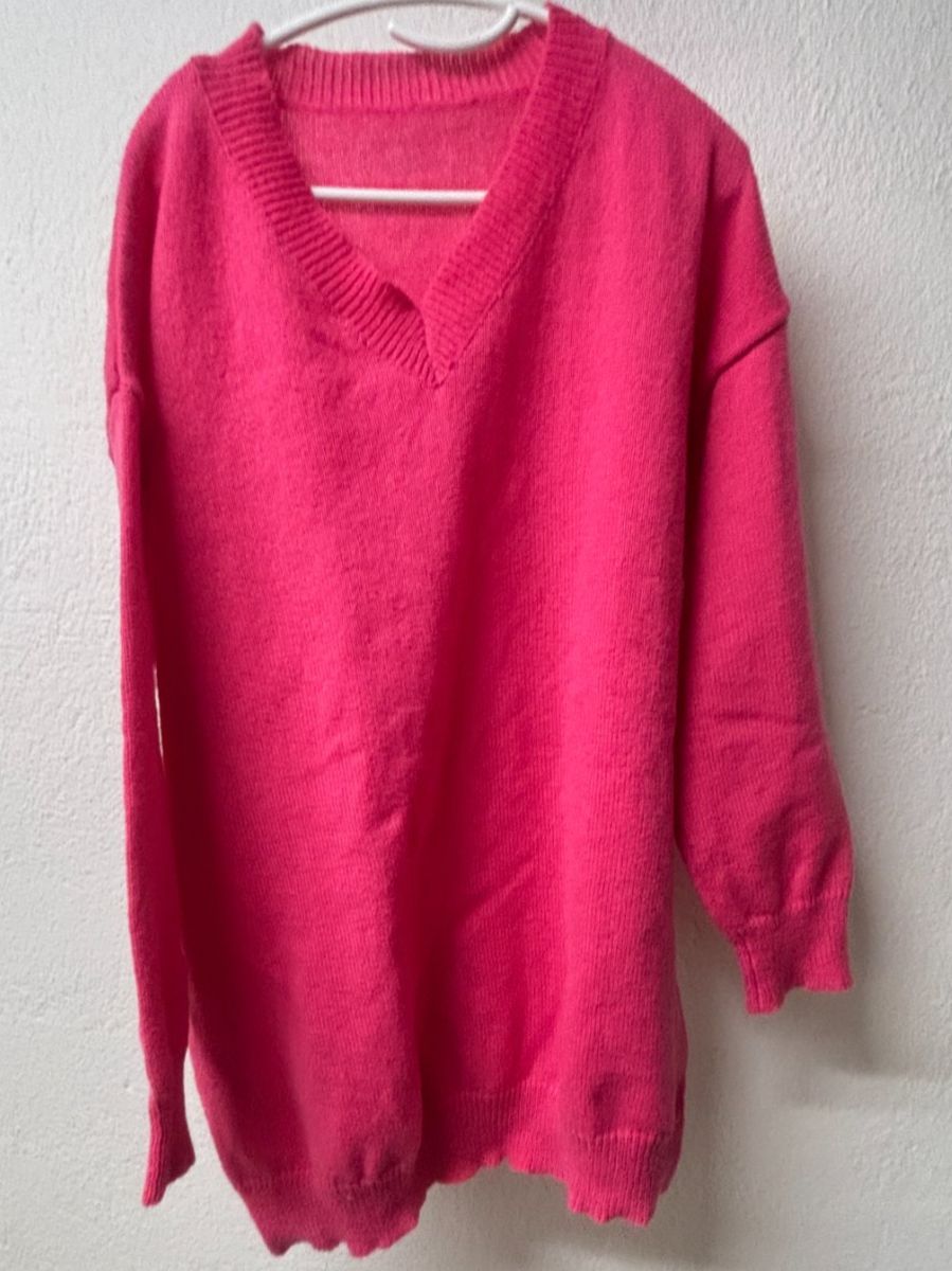 Pullover & Sweatshirts: Pink Strickpulli mit V-Ausschnitt, Oversize, Gr.3XL – Gebraucht aus Wallisellen von AS.TZ. 2
