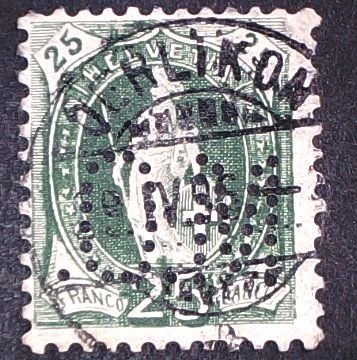 Alle Briefmarken: Perfin   48 – Gebraucht aus Opfikon von webstar30