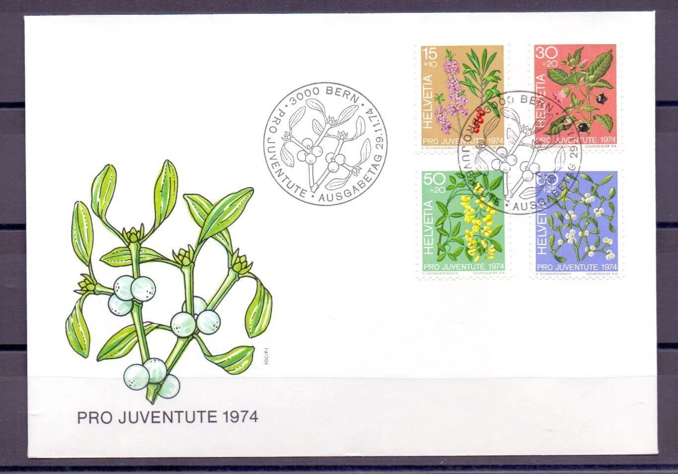 Tutti i francobolli: CH FDC Pro Juventute Satz 1974 – Usato da Koblenz venduto da Markenhimmel