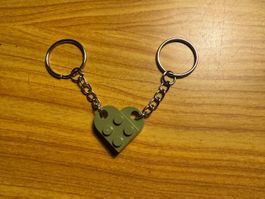 Schlüsselanhänger Herz ❤️ Glücksbringer Valentinstag Lego