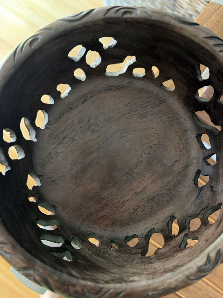 Tutte le decorazioni: Holzschale geschnitzt DekorationDurchmesser 19cm – Usato da Herisau venduto da Camelia01 2