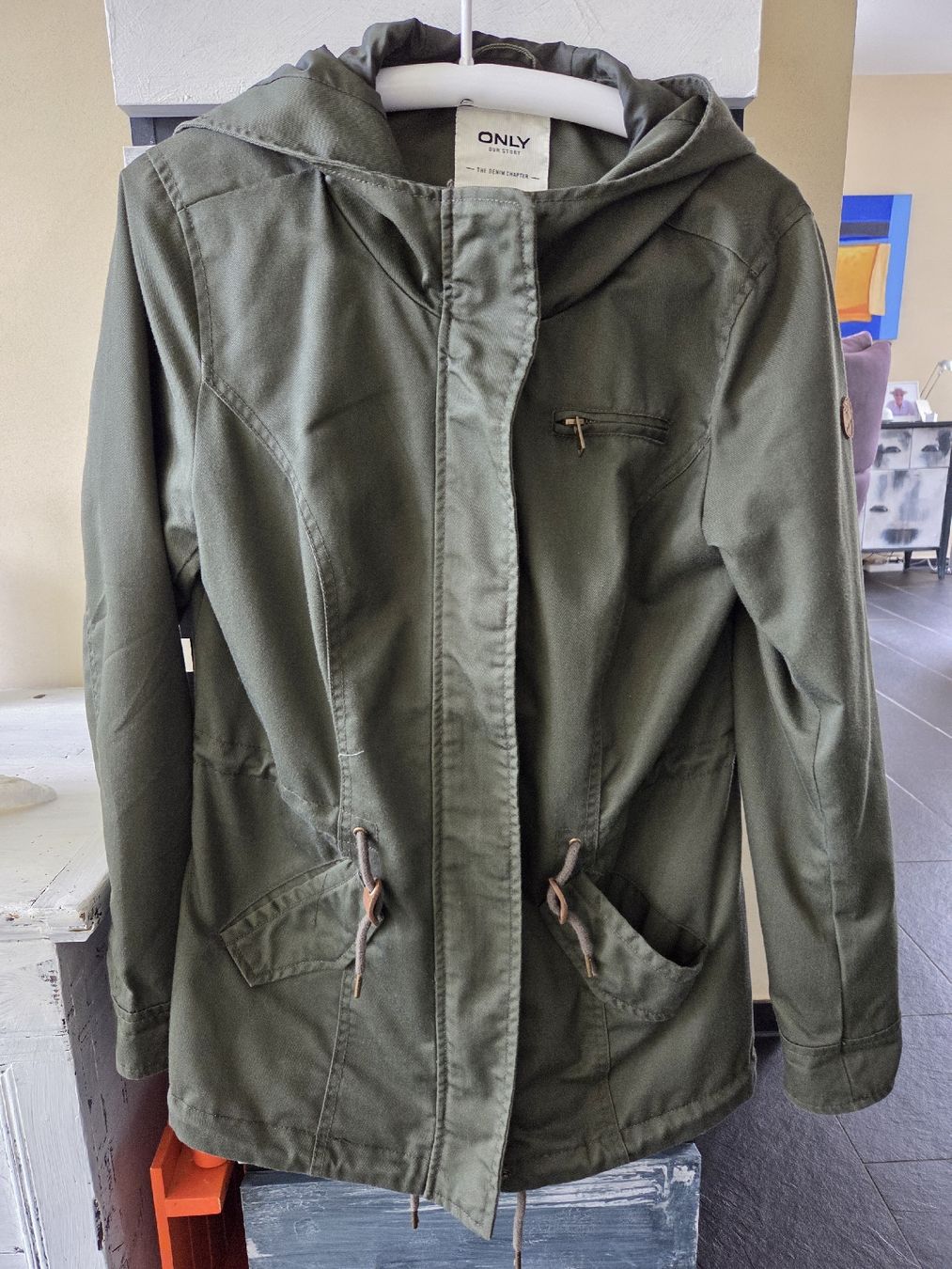 Only Giacche: Only Übergangsjacke, Khaki, Grösse M – Usato da Gebenstorf venduto da pryt5412