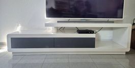 TV Sideboard weiss mit Schubladen 200cm