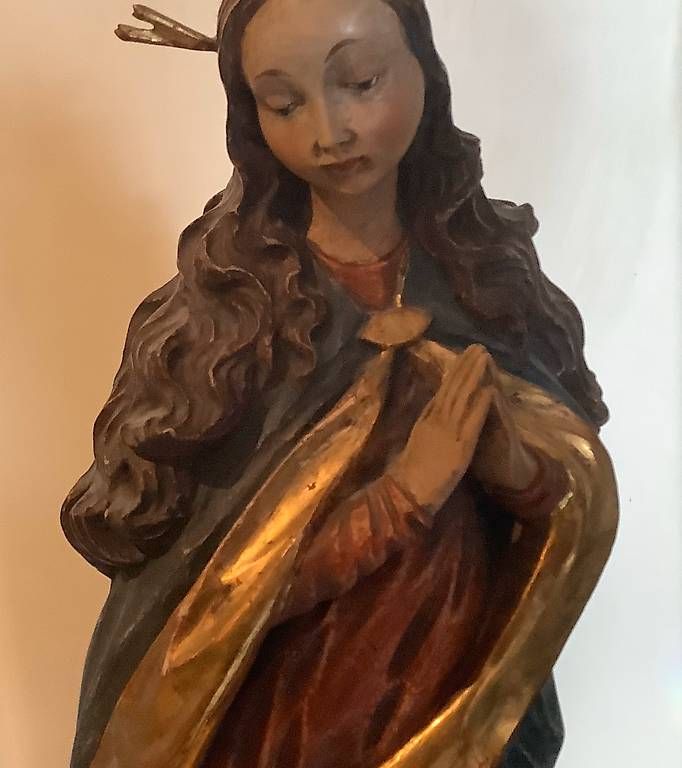 Sculture & Statue: HANDGESCHNITZTE SCHUTZPATRONIN – Usato da Adlikon b.Regensdorf venduto da Crystaldragon09 2