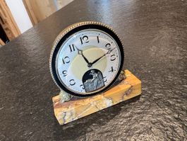 Rarer Figurenautomat Uhr Tischuhr hämmernder Schmied Horloge