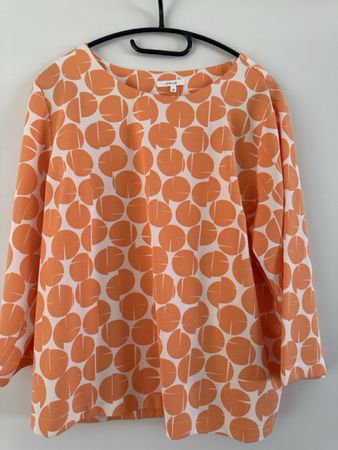 Bluse Opus gemustert orange weiss Gr. 44! Neuwertig