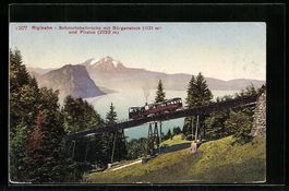 Rigibahn auf Schnurtobelbrücke mit Bür