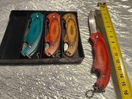 Set 4x sackmesser/4xcouteaux/set di 4 coltellini 16cm