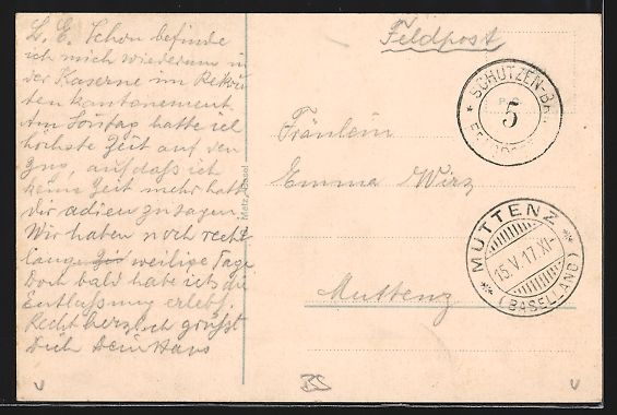 Cartoline postali: Basel, Kaserne mit Exerzierplatz aus der – Usato da Berlin venduto da bartko-reher 1