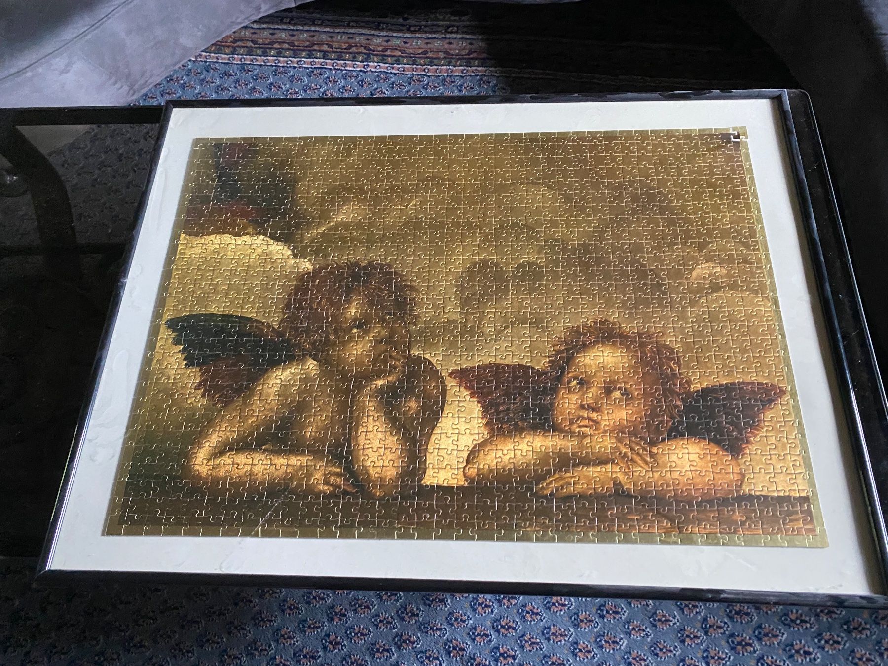 Puzzle: wunderschönes Puzzle 2 nachdenkliche Putten  im Rahmen – Usato da Abtwil SG venduto da steph61