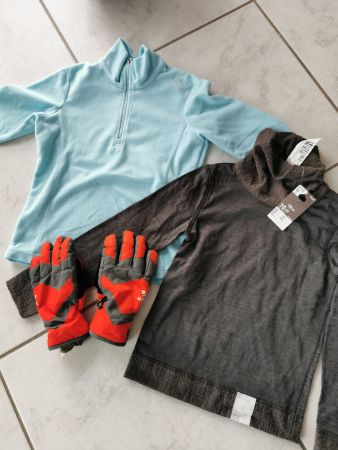 Skipulli CMP 128 und Skiunterwäschepulli neu 131-142cm