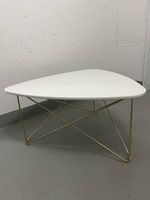 Salontisch weiss/gold