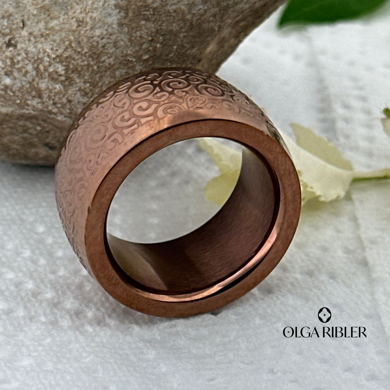 Olga Ribler Anelli: Massiver Ring Edelstahl - matt - Grösse 61 – Nuovo (secondo la descrizione) da Luzern venduto da Schmuckoutlet 5