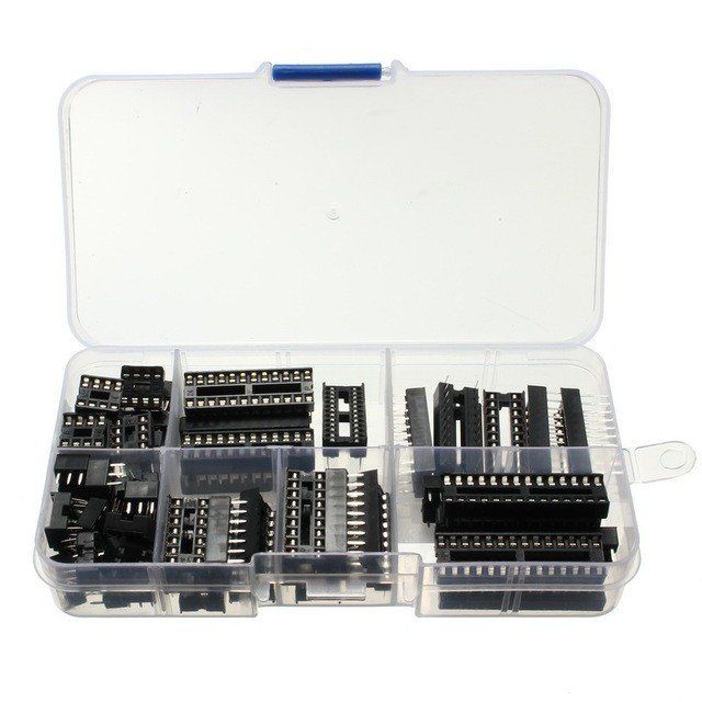 Componenti elettronici: 66-teiliges IC Sockel DIP Sortiment in Box NEU – Nuovo e nell'imballaggio originale da Illnau venduto da diy-shop
