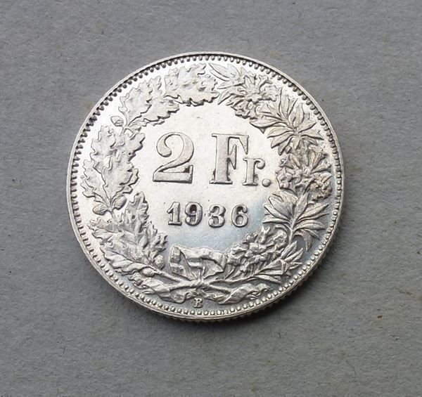 Tutti le monete: ++ 2.- Franken 1936 – Usato da Walkringen venduto da Casablanca777