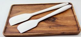 Silikon Teigschaber 2er Set Weiss – NEU!