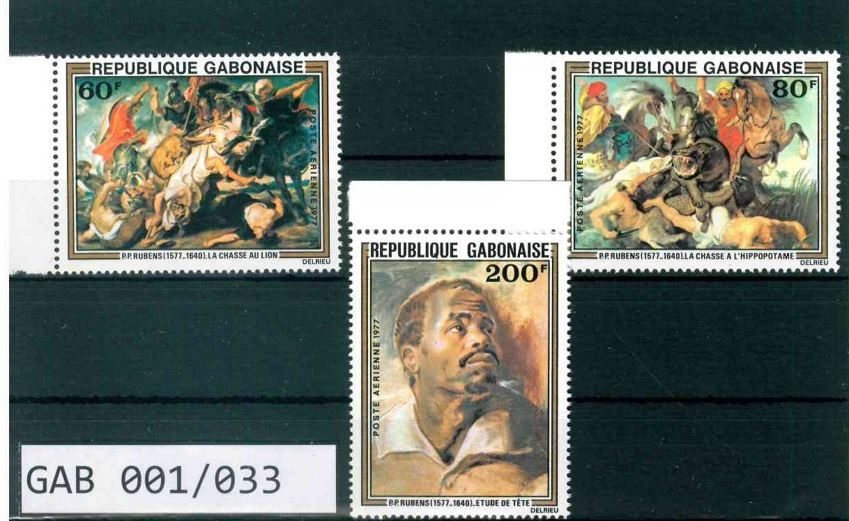 Tutti i francobolli: GABUN 3 BRIEFMARKEN GEMÄLDE – Nuovo (secondo la descrizione) da Marly venduto da Stampfinder