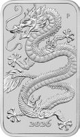 Australien 1 Dollar 2026 Drache rechteckig - Silberunze