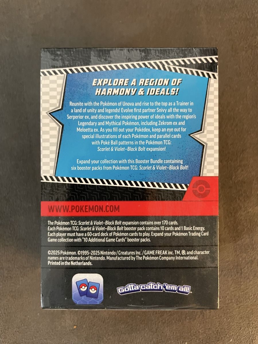 Pokémon Carte collezionabili: Pokemon Black Bolt Booster Bundle EN – Nuovo e nell'imballaggio originale da Niederönz venduto da Panino5 1