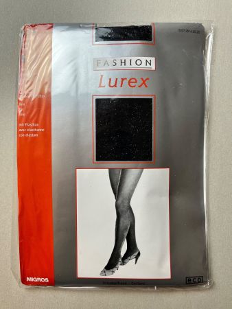 Strumpfhose Fashion Lurex (Migros), Grösse S (Schwarz)