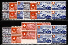 1939, 219-227+226a**, Viererblockserie postfrisch (14511)
