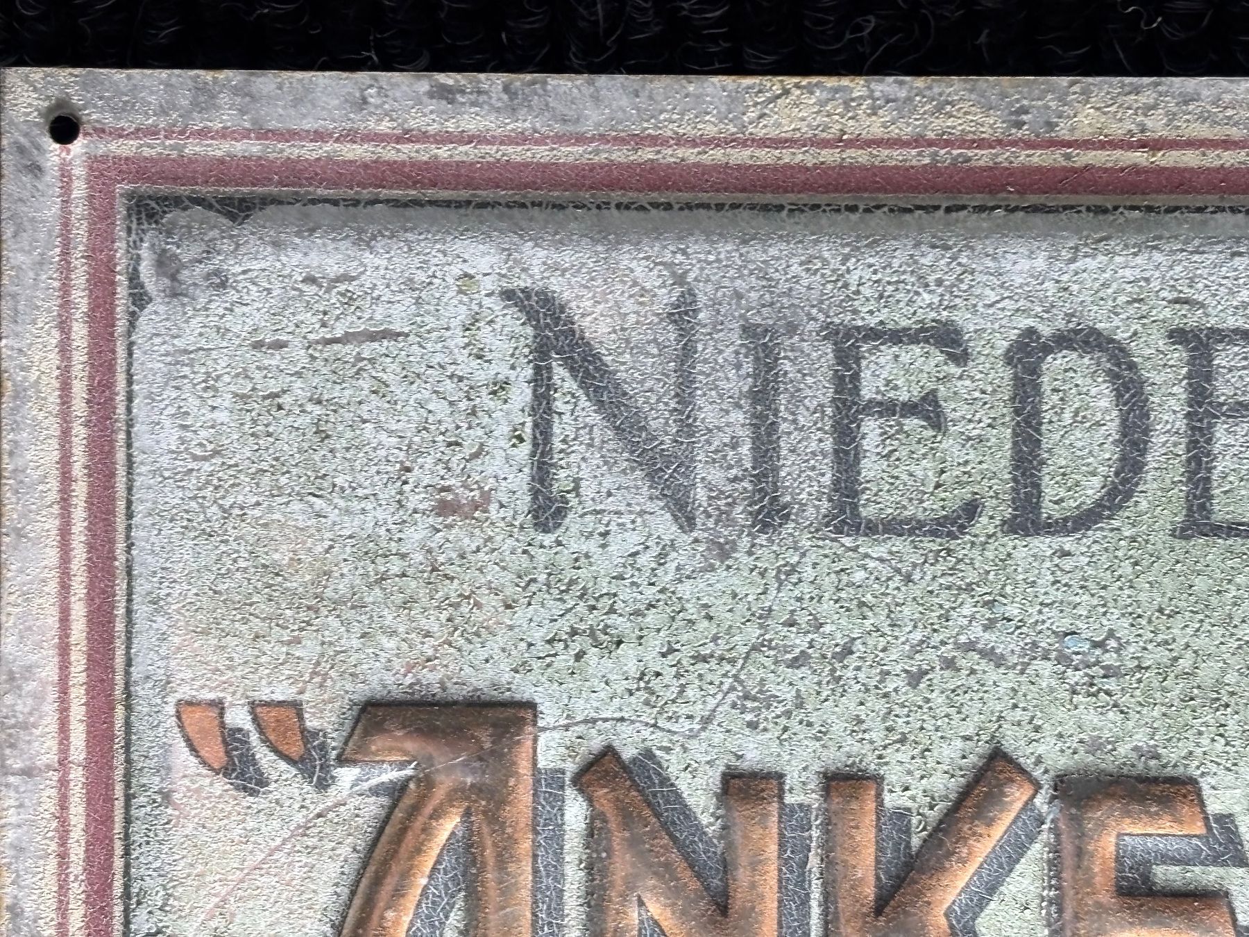 Insegne: Blechschild antik Anker Anthrazit verblasst um 1915 – Usato da Hinwil venduto da DaniBachman 4