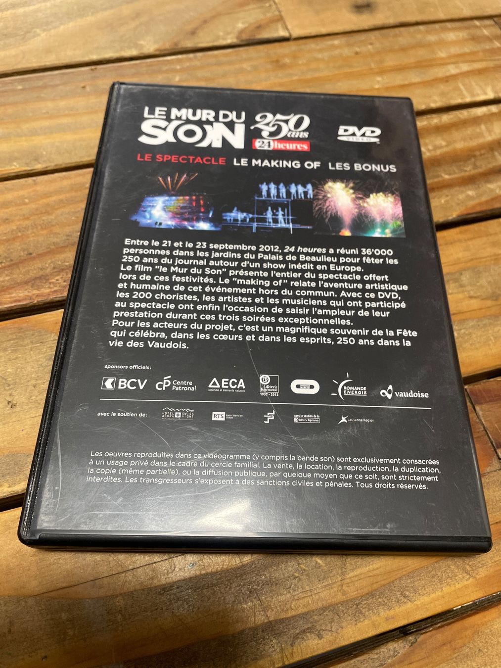 Tutti i DVDs: DVD le mur du son 250 ans – Usato da moudon venduto da faucheur2 1