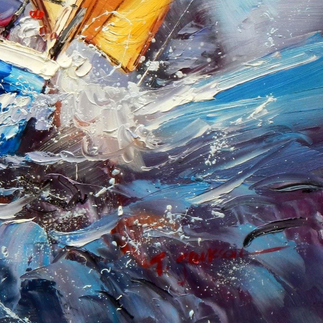 Riproduzioni & Creazioni: Modern Art - Segelregatta vor Helgoland – Nuovo (secondo la descrizione) da Larnaca venduto da KunstDepot24 4