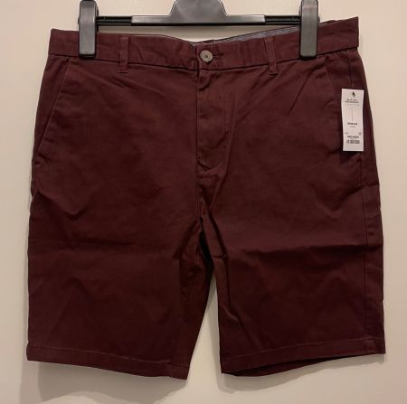 Bermuda short homme BURTON, bordeaux, taille 36”/91cm